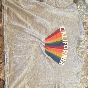 LA rainbow crop top
